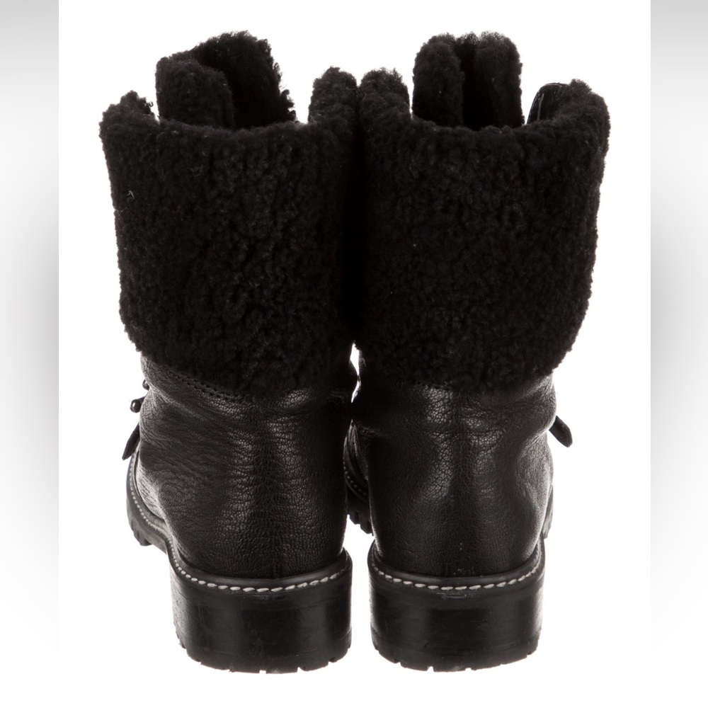 Stuart Weitzman Leather Combat Boots - Picture 4 of 9